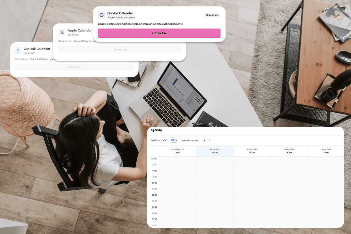 Vista geral do software Psiconecta para psicólogos